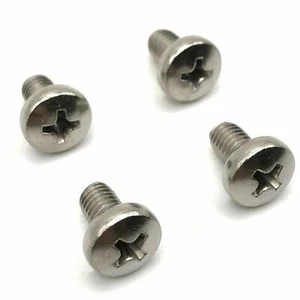  4 x  OEM BMW luxury Auto License Plate Screws Chrome bolts - Picture 1 of 11