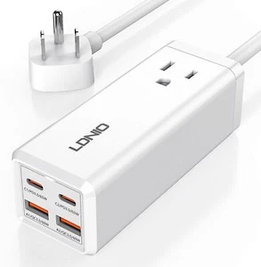 Cargador USB C 65W 4 puertos toma USB tira de alimentación de escritorio para teléfono inteligente tableta - Imagen 1 de 5