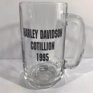 Harley Davidson Cotillon 1995"" taza de cerveza de vidrio transparente de 12 oz (hecha en Canadá) - Imagen 1 de 4