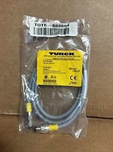 NEW Turck RK 4.4T-1-RS 4.4T Cordset M12 Female 4-Pin Male Straight 1M U2444-1 - Picture 1 of 4