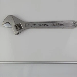 Vintage Olympia Industrial 12" Adjustable Wrench Drop Forged China - Picture 1 of 8