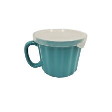 farberware bakers advantage 16oz. teal stoneware soup mug.