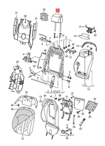 Genuine AUDI A8 Head Restr. With Cover Leath Silk Beige 4H0881901AJBA2 - Picture 1 of 1