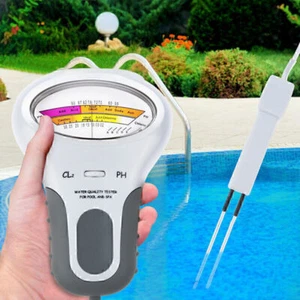 Tragbarer PH/CL2 Chlortester Schwimmbad Digital Wasserqualitätsmessgerät - Bild 1 von 6