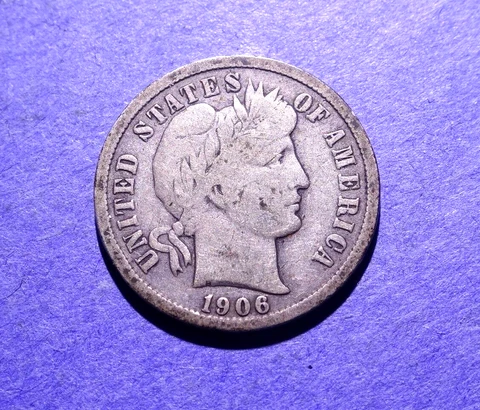 1906-O Barber Dime  VG Cover