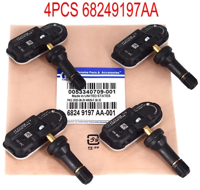 4X Genuine OEM 68249197AA Tire Pressure Sensor TPMS For Dodge Ram 1500 2500 3500 Foto 1 de 4
