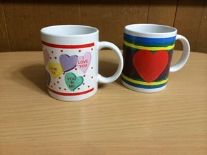 Té de café I Love You Be Mine rojo rosa corazón 12 oz Juego de tazas - Imagen 1 de 5