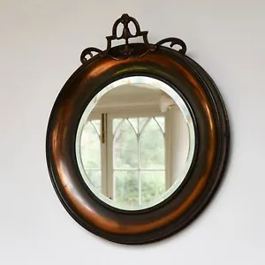 Early 20th Century Copper Hall Console Bedroom Bathroom Side Table Mirror - Picture 1 of 4