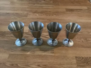 (X-25) Vintage Woodbury Zinn - 4er Set mit Stiel - 5 1/2" - Kelche - Bild 1 von 12