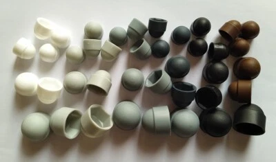 000 M5 M6 M8 M10 Bolt Caps Nut Domed Cover Plastic Hex White Black Grey Brown Green