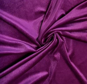 Fuchsia 2way stretch velvet fabric 60” Width Sold By The Yard - Picture 1 of 1