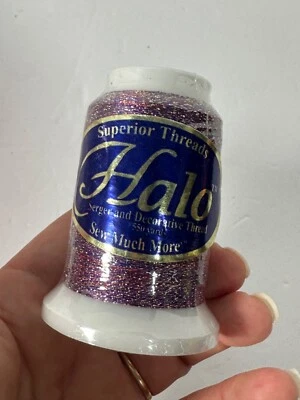 Glitter Superior Thread Sparkle Decorative Serger Machine Halo 370 Plum Crazy - Image 1 of 3