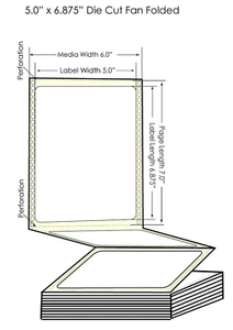 DuraFast GP-C831 5" x 6.875" Inkjet High Gloss Paper Labels 1700/Carton - Picture 1 of 2