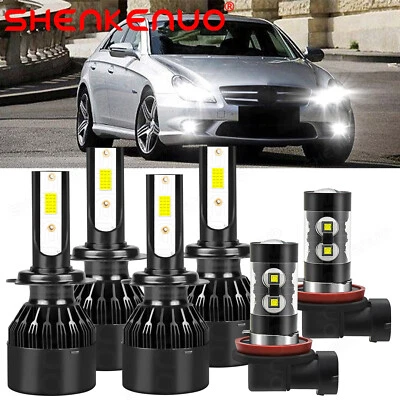 Para Mercedes-Benz CLS550 2007 2008-2011 6x faros LED + faros antiniebla 6000K Foto 1 de 4