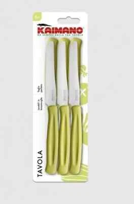Kaimano KDN041506E Dinamik Coltelli Tavola, Acciaio Inossidabile, Verde, 6 unità