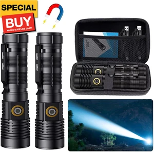 Rechargeable Tactical Flashlights 20000 High Lumens - 1500 Meters Long Beam Supe - Picture 1 of 8