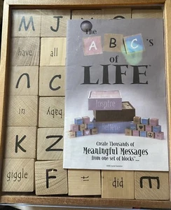 The ABC’s of Life Meaningful Messages Set of Blocks Baby Kids Children Love ❤️❤️ - Picture 1 of 5