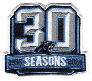 🏈4" 2024 CAROLINA PANTHERS 30 Seasons Iron-on NFL Logo Football Jersey PATCH! - Picture 1 of 1