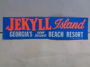 1967 1972 Vintage Autoaufkleber UNBENUTZT Jekyll Island Georgia 1969 Beach Resort - Bild 1 von 3