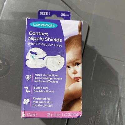 Escudos para pezones de contacto Lansinoh, tamaño 1 (20 mm), 2 quilates Foto 1 de 4