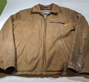 Men's Large Wilson's Brown Bomber Leather Jacket with Zip-out Thinsulate Liner
