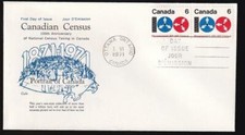 Canada FDC 1971 sc#542 Census pair, unaddressed Cole
