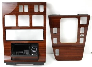 Mercedes Benz W140 Mittelkonsole ZEBRANO  HOLZ 2 TEILIG NEU NR.211 - Picture 1 of 2