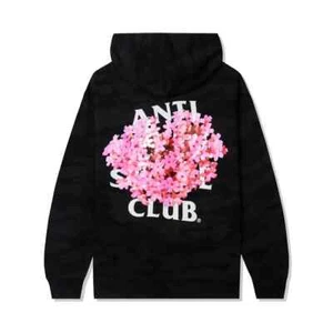 DS AW22 Anti social social Club All Rise Black Camo Hoodie XXL Auth ASSC TS CPFM - Picture 1 of 6