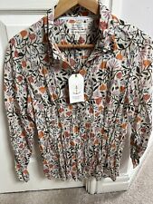 Seasalt Larissa Shirt Ladies Organic Cotton Blouse BNWT UK 12 Folklore Bloom