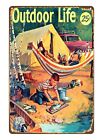 Metal  Wall Decor Outdoor Life Old Magazine Cover Campground Metal Tin Sign