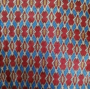 Silk Tie, Geoffrey Bean Classic Men's Tie 59 Inch Silk Red & Blue - Picture 1 of 3