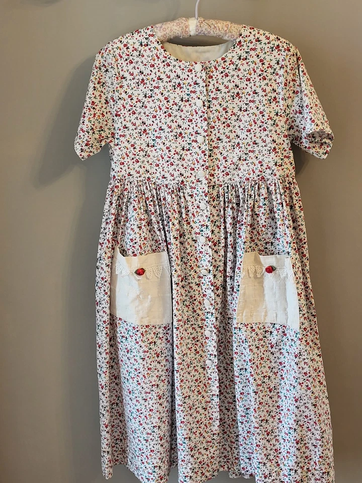 Sarah Loise Big Girl Large Floral Cotton Dress - Image 1 of 4