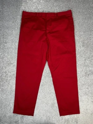 Calça chino Banana Republic movimento rápido masculina 42 pedreiro vermelho ajuste atlético cônico - Imagem 1 de 4
