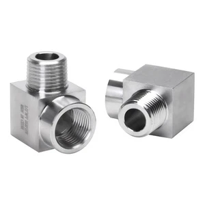 90 Degree Street Elbow - 1/2" NPT Male to 1/2" NPT Female Stainless Steel 304... - Picture 1 of 7