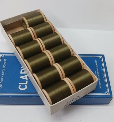 Box of 11 spools of Clark's cotton thread in original box - Image 1 of 4
