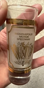 Seltenes Vintage Culver Indianapolis Speedway Gold Schnapsglas - Bild 1 von 3