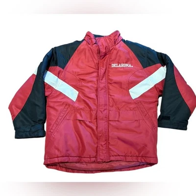 OU University of Oklahoma Youth Large Red PufferJacket by NCAA - Image 1 of 4