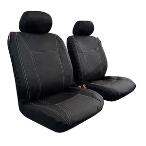 Waterproof Canvas Car Seat Covers Front Pair Black For Acura ILX - Picture 1 of 7