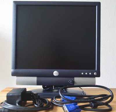 vintage LCD Bildschirm DELL E172FPt 1280x1024x75Hz abnehmbar Stereo Lautsprecher - Bild 1 von 4
