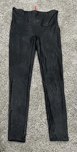 SPANX Women’s Black Moto Faux Leather Leggings Size Large - Picture 1 of 5