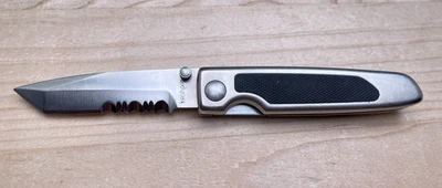 Kershaw KAI 2415TST Liner Action Tanto Combo Serrated Japan Folding Pocket Knife - Image 1 of 4