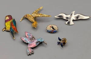 Vintage Bird Jewelry Lot (5)Brooch (1) pin - Picture 1 of 12