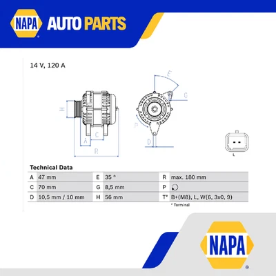 Alternator fits VOLVO V40 645 1.9D 96 to 00 Bosch 8251648 8602556 Quality - Image 1 of 4