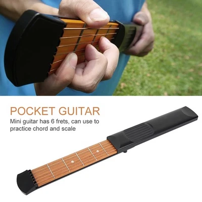 Portable Mini 6 Fret Guitar Practice Hands Training Tool Pocket Chord Trainer l9 - Image 1 of 4