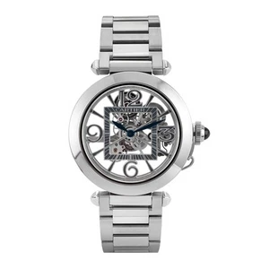 Cartier Pasha Watch 41MM Skeleton Arabic Numerals Dial Stainless Steel - Picture 1 of 8