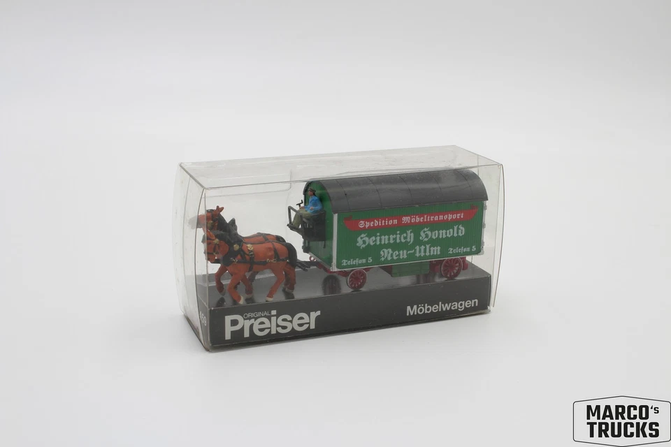 Preiser Horse-Drawn Carriage "Möbeltransport Honold Neu-Ulm" – 1:87 /PR67 - Image 1 of 1
