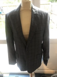 Saville Row William Hunt Mens Blazer Jacket Grey Size 42. 100% Wool. C4 - Picture 1 of 6