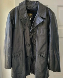 Vtg House Of Peerless 70s Leather Jacket Coat Mens 44 Zip Out Liner. Great Cond! - Picture 1 of 13