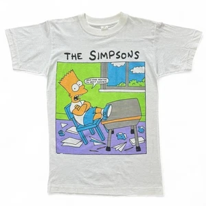Vintage 90s The Simpsons Bart Cartoon Graphic T-shirt Small 16x26 - Bild 1 von 7