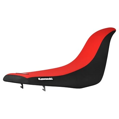 Cubierta de asiento Kawasaki KFX 700 2004-2009 NEGRO/ROJO estándar #231 logotipo Foto 1 de 4